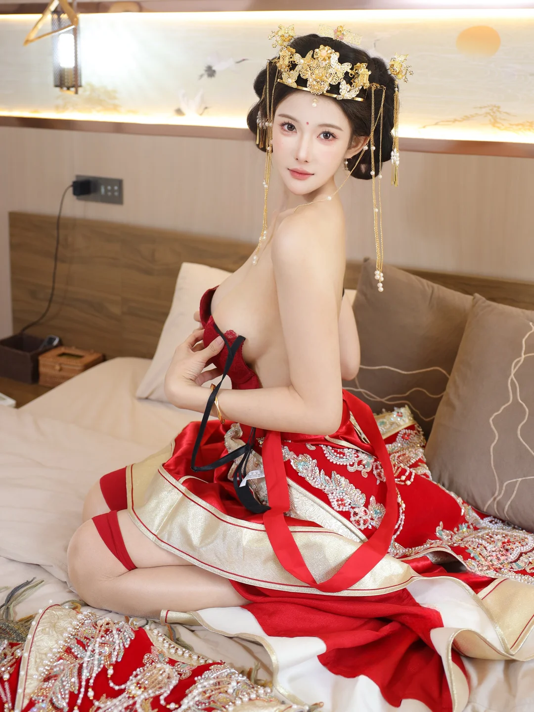 梨霜儿 - No.004 新娘红装 [113P-2.3GB] tg@simisebaisi 【丝足阁】080.webp